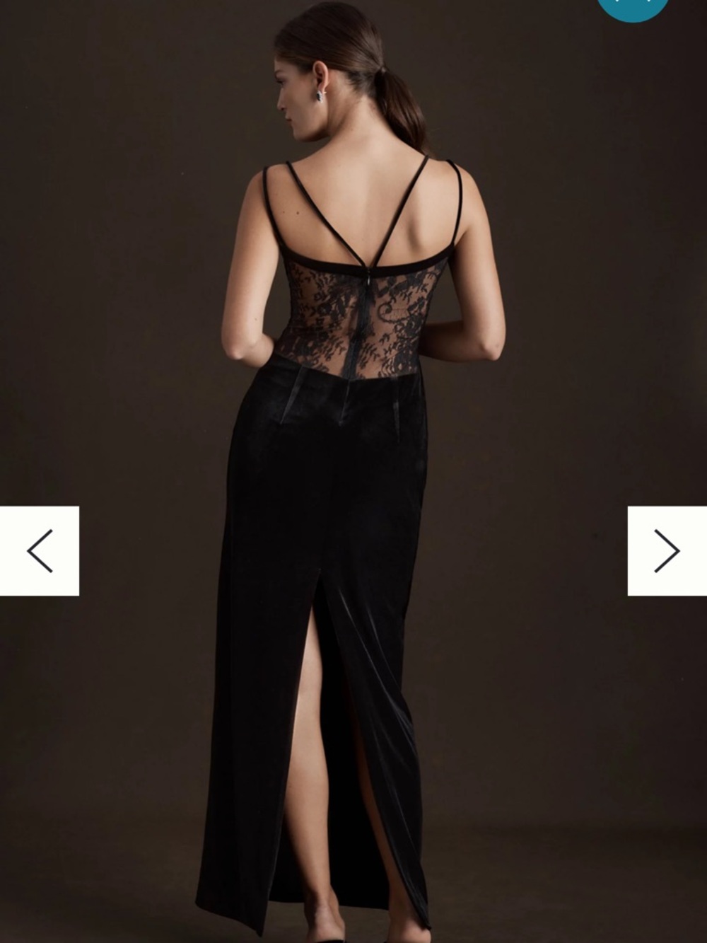 Ronny Kobo Jalina Velvet Lace Gown Anthropolgie Prom Bridal